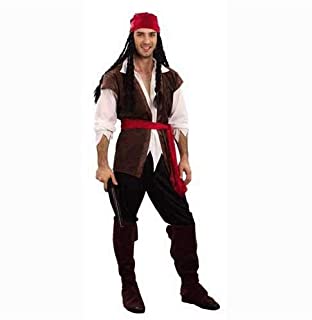 Caribbean Pirate Men.s Fancy Dress Costume One Size (disfraz)