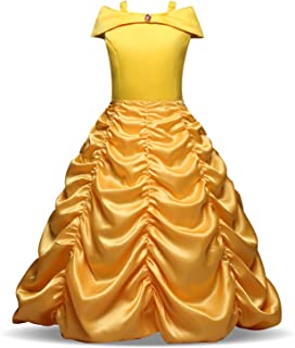 Disfraz de Princesa Belle Vestido para Niña (3-10 Años) (4-5 Años- 110 cm)