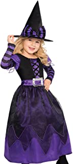 Disfraz de bruja para niña con vestido de fiesta adornado para Halloween- de la marca Amscan
