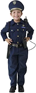 Dress Up America - Disfraz de policía Deluxe- 4-6 años- Talla S- Azul