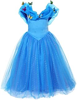 ELSA & ANNA® Princesa Disfraz Traje Parte Las Niñas Vestido (Girls Princess Fancy Dress) ES-FBA-CNDR4 (6-7 Años- ES-CNDR4)