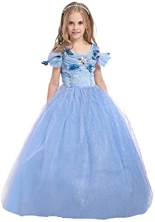 ELSA & ANNA® Princesa Disfraz Traje Parte Las Niñas Vestido (Girls Princess Fancy Dress) ES-FBA-CNDR5 (3-4 Años- ES-CNDR5)