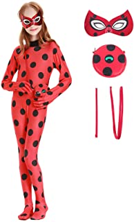 Eleasica - Disfraz de niña para niña- diseño de Ladybug- Color Rojo