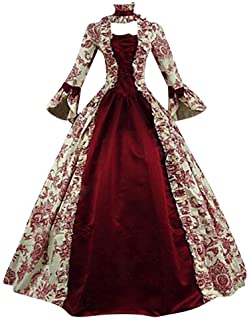 Fossenfeliz Disfraz Bruja Mujer Gótico - Disfraces Medievales Princesa Reina- Vestidos de Fiesta Mujer Tallas Grandes de Halloween