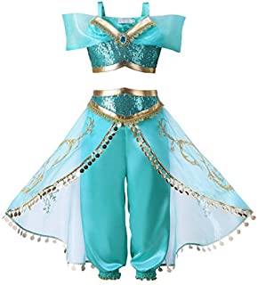GTKC Chica de Halloween jazm¨ªn Princesa Cosplay Vestido de Danza del Teatro de Dos Piezas Conjunto