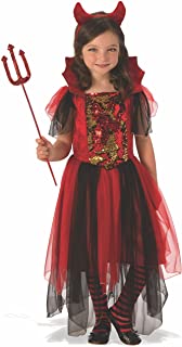Halloween - Disfraz de Bruja diablesa para niña- color rojo - 8-10 años (Rubie.s 641102-L)