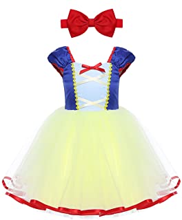 IEFIEL Vestido de Princesa para Bebé Niña Disfraz Infantil Vestido de Fiesta Manga Corta Traje de Princesa Carnaval Halloween Cosplay Costume