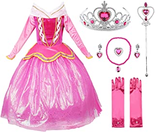JerrisApparel Rosa Vestido de Princesa Disfraz Niña Vestido de Fiesta Vestido de Ceremonia