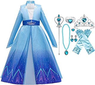 Kosplay Vestido Disfraz Princess de Cosplay para Regalo Otoño Invierno Navidad Halloween Carnaval Ceremonia Accesorios Elegante Conjunto de 8 Puntos Azul