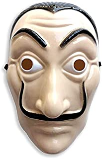 ML mascaras de Disfraces de Carnaval casa de Papel Dali Máscara de Miedo de Halloween para Niños- Adultos (Plástico Duro)