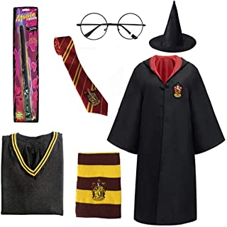 O.AMBW Disfraz de Cosplay Harry Potter Gryffindor de pelicula para ninos adultos Sueter de abrigo calido de otoño con camisa blanca de manga larga y falda
