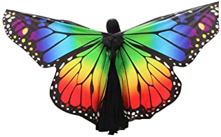 OverDose Disfraz para Mujer-niños Mariposa alas Chal Hada NINFA duendecillo Cosplay Capa Disfraces