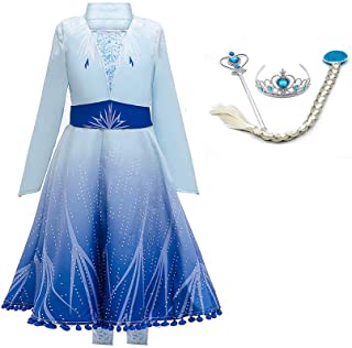 Reino de Hielo Vestido de Cosplay de Carnaval Vicloon Disfraz de Princesa Elsa Halloween y la Fiesta de Cumpleaños 