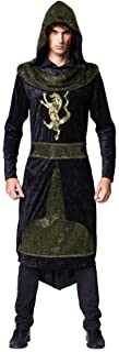 Para hombre Negro medieval Sheriff de Nottingham Robin Hood Knight Película Libro Día Semana Histórico Disfraz Outfit