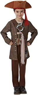 Piratas del Caribe - Disfraz de Jack Sparrow para niños- infantil 7-8 años (Rubie.s 630788-L)