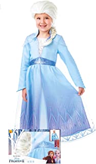 Rubies Disfraz de Elsa™ Frozen 2 con Peluca para niña M3-(5-6 años)