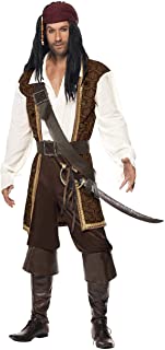Smiffy.s High Costume Disfraz de pirata de alta mar de Smiffys- color marrón- XL-Size 46--48- BR26224XL