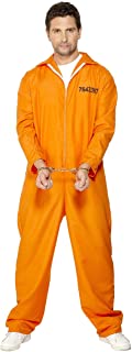 Smiffy.s Smiffys-29535L Disfraz de Prisionero huido- con Enterizo- Color Naranja- L-Tamaño 42--44- 29535L