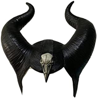 ValuePack Maléfica Máscara Maleficent Mask Headwear Negro Cosplay Halloween Costume Acceosrio Carnaval Negro Látex Estilo A-B para Mujer