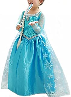 Vogue Easy Frozen Princesa Disfraz infantil brillo vestido niña Navidad verkleidung Carnaval Fiesta Halloween fijo