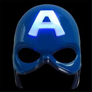 XUEE Máscara de Halloween Navidad para niños- Juego de Roles Luminous Spider Man Máscara de Carnaval Accesorios para Fiestas Infantiles con Luces Máscara Brillante-D