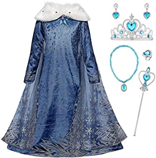 Disfraz Vestido Elsa Frozen Niña Con Accesorios Halloween 