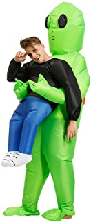 Zi Xi & Zi Qi Disfraz Inflable Extraterrestre Disfraces Disfraces de Carnaval de Halloween Adulto (Extraterrestre Verde)