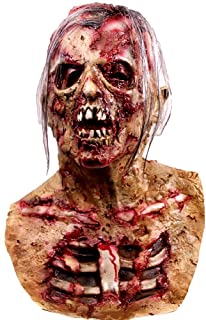 molezu Máscara de Cabeza Muerta de Walking Dead- máscara de Monstruo Malvado residente- máscara de látex de Goma para Fiesta de Disfraces de Zombie para Halloween